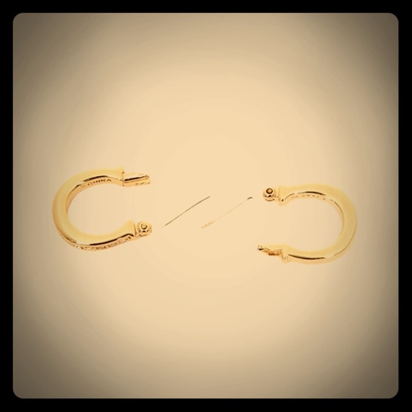 Coach gold & pave crystals earrings. F54497 - Picture 1 of 7